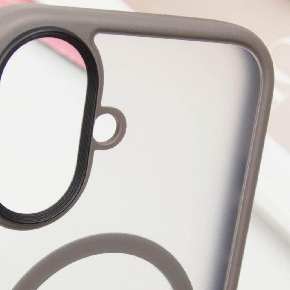 TPU+PC чехол Metal Buttons with MagSafe для Apple iPhone 16 (6.1")