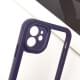 TPU чохол Transparent + Colour 1,5mm для Apple iPhone 12 (6.1") Purple