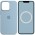 Чохол Silicone case (AAA) full with Magsafe and Animation для Apple iPhone 13 Pro (6.1") Блакитний / Blue Fog