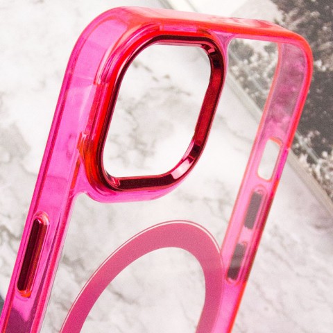 Чохол TPU Iris with MagSafe для Apple iPhone 12 Pro Max (6.7") Малиновий