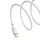 Дата кабель Baseus Silky Series OS Fast Charging USB to Type-C 100W (1m) (P10377703) Moon White