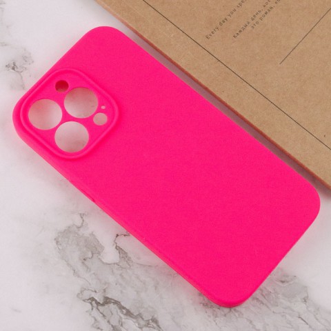Чохол Silicone Case Full Camera Protective (AA) NO LOGO для Apple iPhone 14 Pro (6.1") Рожевий / Barbie pink