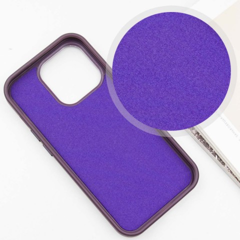 Шкіряний чохол SnapCase with MagSafe для Apple iPhone 13 / 14 (6.1") Dark Purple