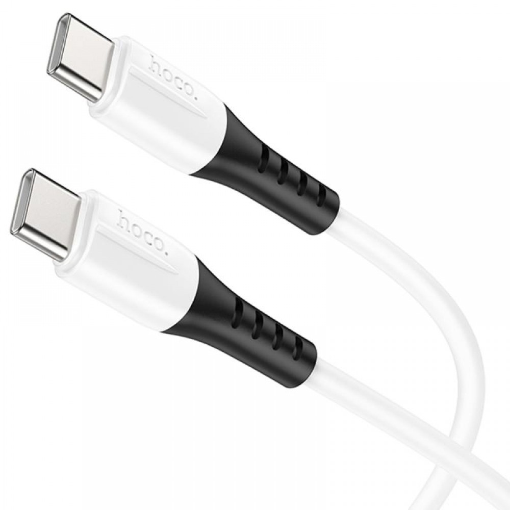 Дата кабель Hoco X82 Silicone Type-C to Type-C 60W (1m) White