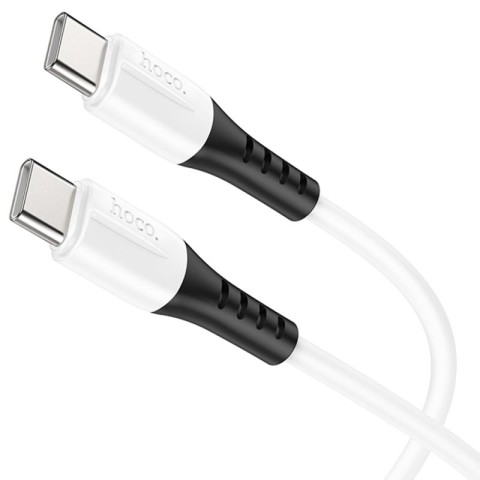 Дата кабель Hoco X82 Silicone Type-C to Type-C 60W (1m) White