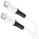 Дата кабель Hoco X82 Silicone Type-C to Type-C 60W (1m) White