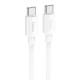 Дата кабель Hoco X96 Hyper Type-C to Type-C 60W (1m) White