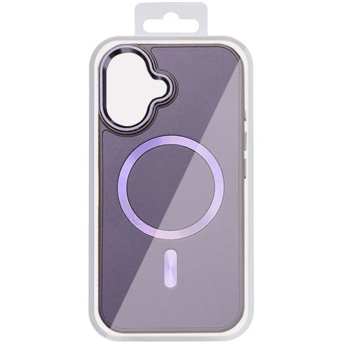 Шкіряний чохол SnapCase with MagSafe для Apple iPhone 16 (6.1") Dark Purple
