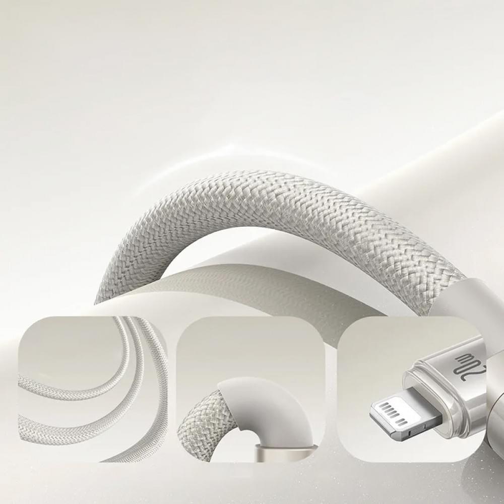 Дата кабель Baseus Titanium Alloy Fast Charging USB to Lightning 2.4A (1m) (P10378102) Galaxy Titanium Gold