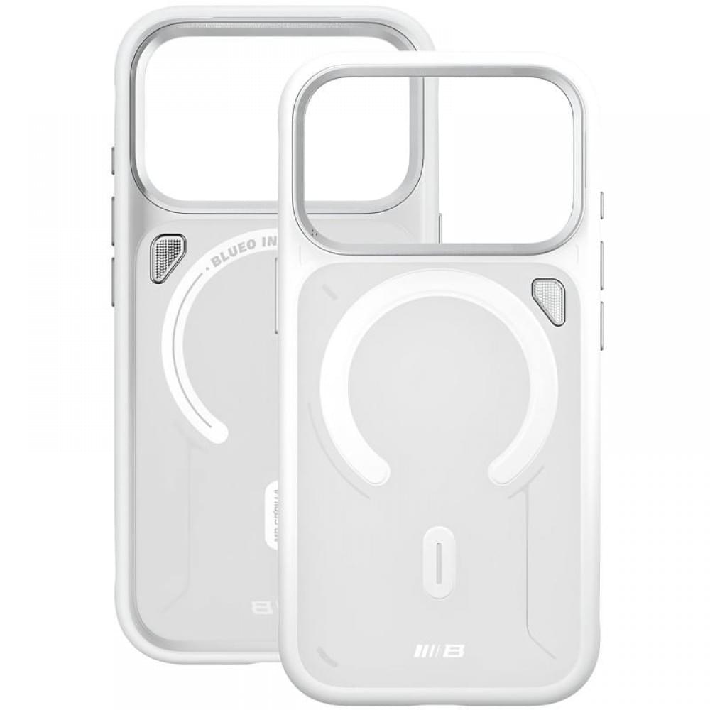 TPU+PC чохол Blueo Frosted Heat Dissipation Stand with MagSafe для Apple iPhone 17 Pro Max (6.9") Білий