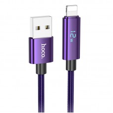 Дата кабель Hoco U125 Benefit 2.4A USB to Lightning (1.2m) Purple