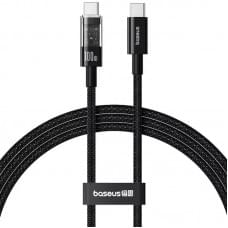 Дата кабель Baseus Gem Fast Charging Type-C to Type-C 100W (1m) (P10373000111) Cluster Black