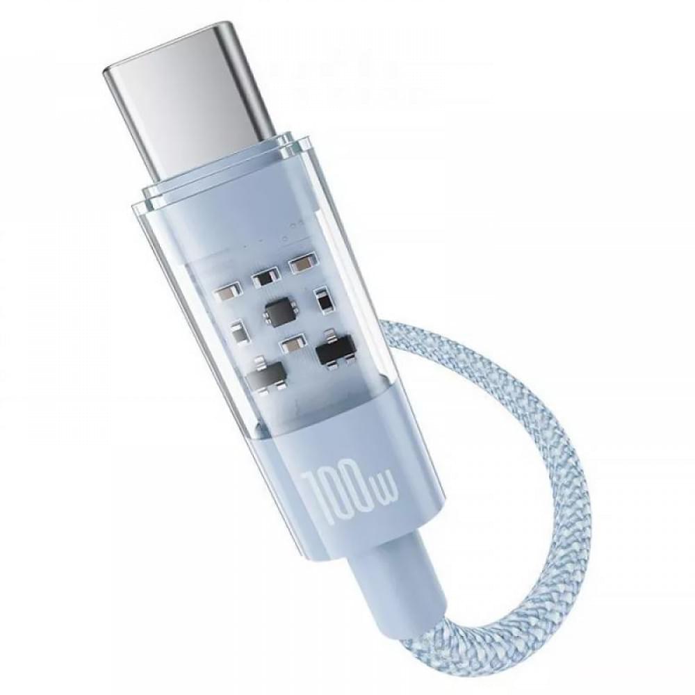 Дата кабель Baseus Gem Fast Charging Type-C to Type-C 100W (2m) (P10373000111-01) Blue