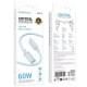 Дата кабель Borofone BX112 Lemon Type-C to Type-C 60W (1m) Blue