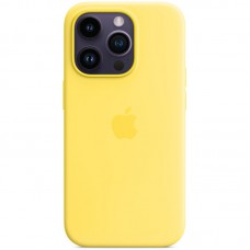 Чохол Silicone case (AAA) full with Magsafe для Apple iPhone 14 Pro (6.1") Жовтий / Canary Yellow