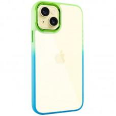 Чохол TPU+PC Fresh sip series для Apple iPhone 14 (6.1") Бірюзовий / Лимонний