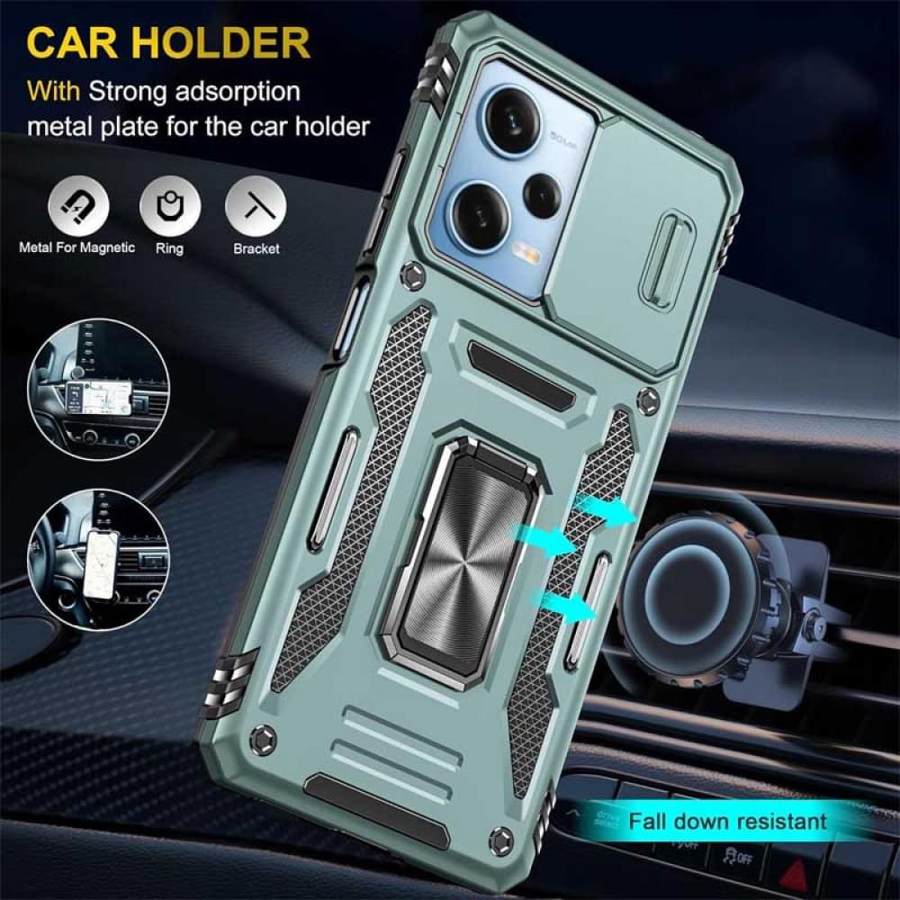 Ударопрочный чехол Camshield Army Ring для Xiaomi Redmi 12 / Poco M6 Pro 5G