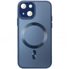 Чехол TPU+Glass Sapphire Midnight with MagSafe для Apple iPhone 15 Plus (6.7")