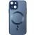 Чохол TPU+Glass Sapphire Midnight with MagSafe для Apple iPhone 15 Plus (6.7") Синій / Deep navy