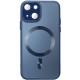 Чехол TPU+Glass Sapphire Midnight with MagSafe для Apple iPhone 15 Plus (6.7")