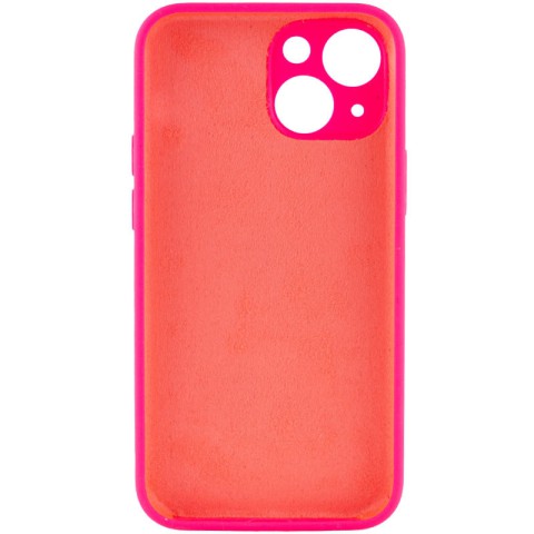 Чохол Silicone Case Full Camera Protective (AA) NO LOGO для Apple iPhone 15 (6.1") Рожевий / Barbie pink