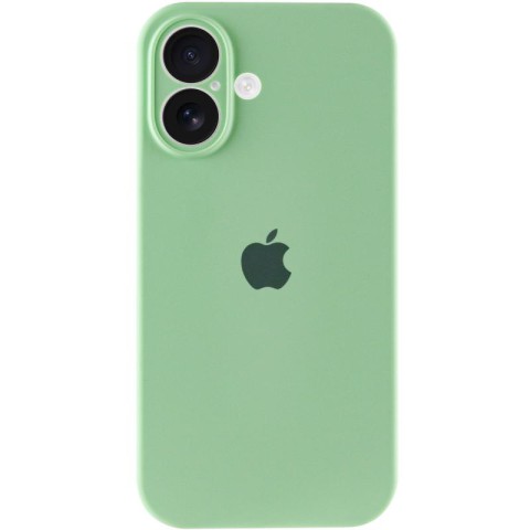 Чохол Silicone Case Full Camera Protective (AA) для Apple iPhone 16 (6.1") Зелений / Pistachio