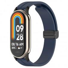 Ремінець Line Magnetic для Xiaomi Mi Band 9/8 Синій / Dark Blue