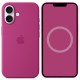 Чохол Silicone case (AAA) full with Magsafe and Animation для Apple iPhone 16 Plus (6.7") Fuchsia