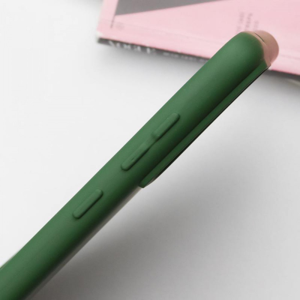Чохол TPU GETMAN Liquid Silk Full Camera для Samsung Galaxy S22+ Зелений / Dark green