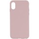 Чохол Silicone Case Full Protective (AA) NO LOGO для Apple iPhone XS Max (6.5") Рожевий / Chalk Pink