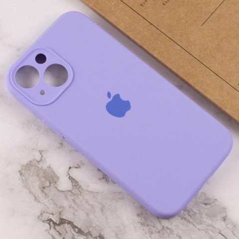 Чохол Silicone Case Full Camera Protective (AA) для Apple iPhone 15 (6.1") Бузковий / Dasheen