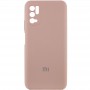 Чохол Silicone Cover Full Camera (AA) для Xiaomi Redmi Note 10 5G / Poco M3 Pro Рожевий / Pink Sand