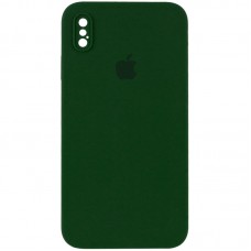 Чохол Silicone Case Square Full Camera Protective (AA) для Apple iPhone XS Max (6.5") Зелений / Army green