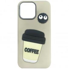 Чохол TPU Leather Toys для Apple iPhone 16 (6.1") Coffee / Sand
