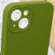 Чохол Silicone Case Full Camera Protective (AA) NO LOGO для Apple iPhone 13 (6.1") Зелений / Dark Olive