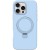 Чохол Silicone Case Full Protective NO LOGO with Ring для Apple iPhone 16 Pro Max (6.9") Blue
