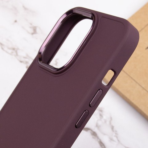 TPU чохол Bonbon Metal Style для Apple iPhone 13 Pro Max (6.7") Бордовий / Plum