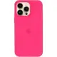 Чохол Silicone Case (AA) Logo with MagSafe для Apple iPhone 14 Pro Max (6.7") Рожевий / Barbie pink