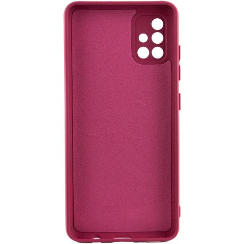 Чохол TPU GETMAN Liquid Silk Full Camera для Samsung Galaxy A51 Бордовий / Marsala