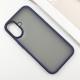 TPU+PC чохол Metal Buttons для Apple iPhone 16 (6.1") Синій