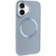TPU чохол Bonbon Metal Style with MagSafe для Apple iPhone 16 (6.1") Блакитний / Mist Blue