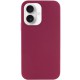 Чохол Silicone Case Full Protective (AA) NO LOGO для Apple iPhone 16 Plus (6.7") Бордовий / Maroon