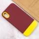 Чохол TPU+PC Bichromatic для Apple iPhone XR (6.1") Brown burgundy / Yellow