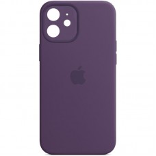 Чохол Silicone Case Full Camera Protective (AA) для Apple iPhone 12 (6.1") Фіолетовий / Amethyst