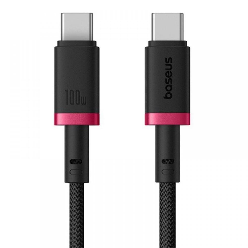 Дата кабель Baseus Dura Series Fast Charging Type-C to Type-C 100W (1m) (P10377803U01) Red / Black