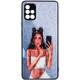 TPU+PC чохол Prisma Ladies для Samsung Galaxy A51 Black in White