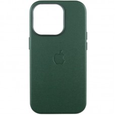 Шкіряний чохол Leather Case (AAA) with MagSafe and Animation для Apple iPhone 15 Pro Max (6.7") Green