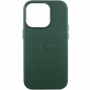 Шкіряний чохол Leather Case (AAA) with MagSafe and Animation для Apple iPhone 15 Pro Max (6.7") Green