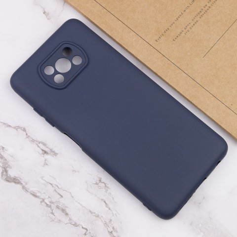 Чохол Silicone Cover Lakshmi Full Camera (AA) для Xiaomi Poco X3 NFC / Poco X3 Pro Синій / Midnight Blue