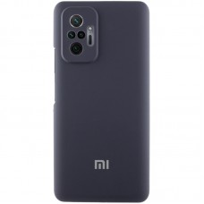 Чохол Silicone Cover Lakshmi Full Camera (AAA) with Logo для Xiaomi Redmi Note 10 Pro / 10 Pro Max Сірий / Dark Gray